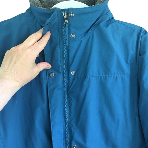 L.L. Bean Fleece Lined Insulated Winter Jacket Women’s Size 1X Nylon Poly Blue - Picture 9 of 13